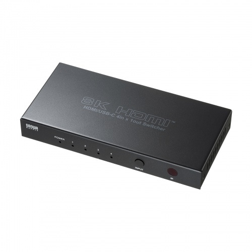 ８Ｋ対応ＨＤＭＩ切替器（４入力１出力・Ｔｙｐｅ－Ｃ入力対応・リモコン付き）　ＳＷ－ＨＤＲ８Ｋ４１ＲＣ　■お取り寄せ品