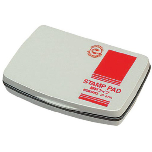 スタンプ台　顔料タイプ　小形　盤面６５&times;４０ｍｍ赤
