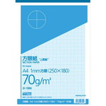 上質方眼紙Ａ４　１ｍｍ目ブルー刷り５０枚とじ