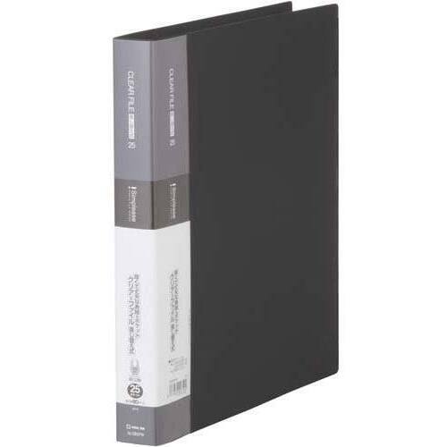 シンプリーズ　クリアーファイル　差替式　黒　Ａ４　縦　背幅３６ｍｍ