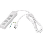 ３ピン式電源タップ　マグネット＆２重構造　４個口／５ｍ　ホワイト　ＢＴＷＭＴＪ３４５０ＷＨ　■お取り寄せ品