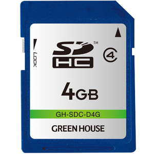 ＳＤＨＣカード　クラス４　４ＧＢ　ＧＨ－ＳＤＣ－Ｄ４Ｇ　■お取り寄せ品