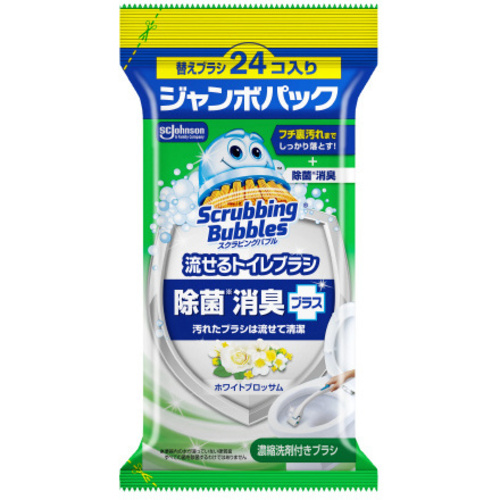 ＳＢ流せるトイレブラシ除菌消臭Ｗブロッサム替２４個