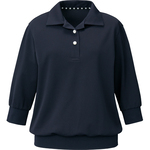 六分袖ポロシャツ　紺　Ｍ１３０６１　　Ｓ