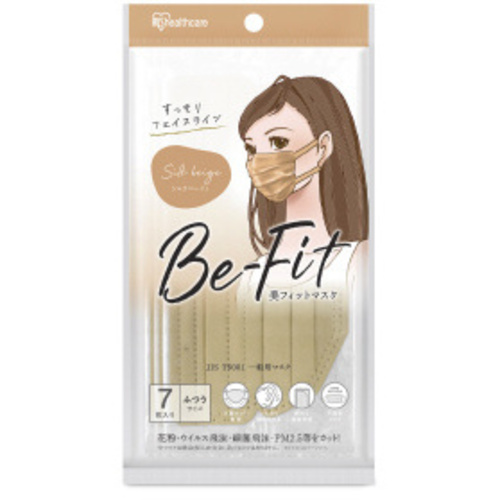 美フィットマスク　ふつう　７枚　シルクベージュ　【お取り寄せ品】６営業日以内届