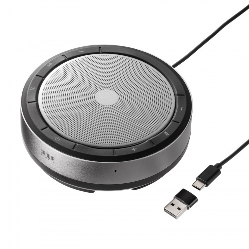 会議スピーカーフォン（Ｂｌｕｅｔｏｏｔｈ／ＵＳＢ対応）　ＭＭ－ＢＴＭＳＰ６　■お取り寄せ品