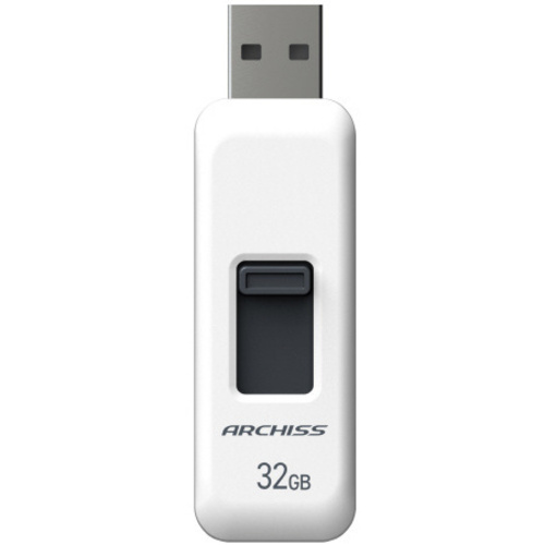スライド式ＵＳＢメモリ　３２ＧＢ　ホワイト