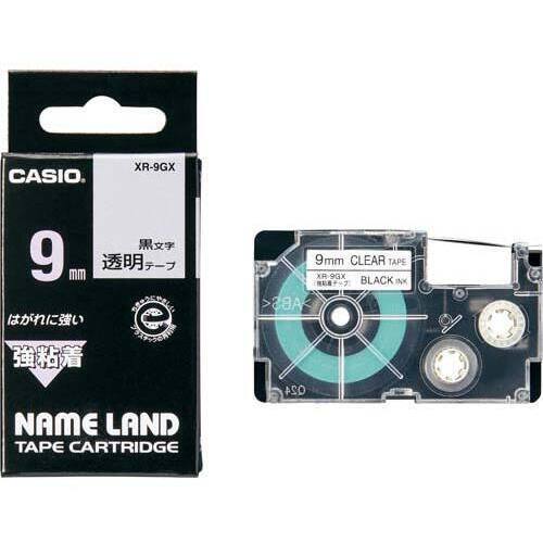 ネームランド　強粘着透明テープ　９ｍｍ　黒文字