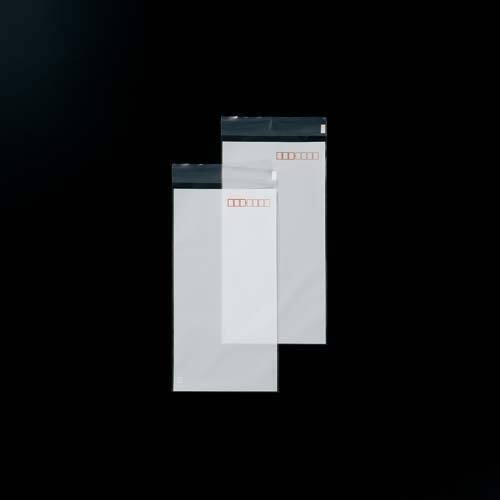 フィルム封筒長３号片面白郵便枠付テープ付５００枚