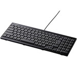 ＵＳＢ接続　有線スリムキーボード　ブラック　■２営業日内届