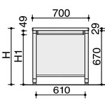 ＢＳプラス　スタンダードテーブル　Ｗ７００Ｄ８００　【組立サービス付】