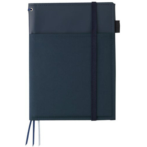 カバーノート＜システミック＞Ａ５合皮　ネイビー
