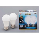 ＬＥＤ　Ｅ２６　広配光４０形　昼白色　２個入