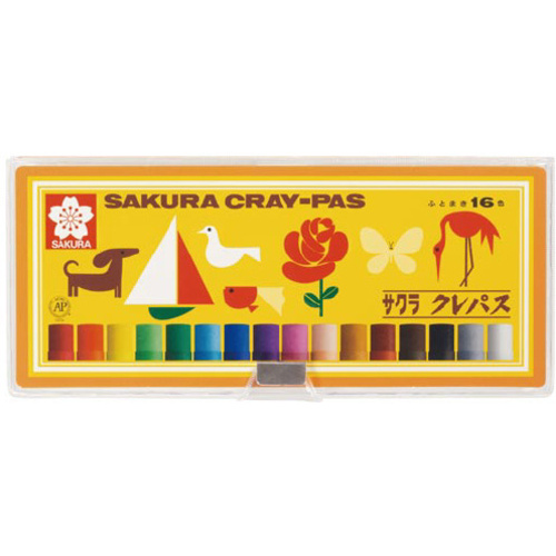 サクラクレパス太巻１６色ソフトケース入り　【お取り寄せ品】６営業日以内届