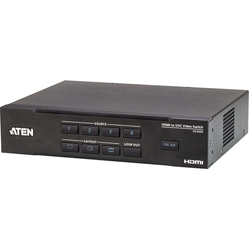 クワッド　４Ｋ　ＨＤＭＩ→ＵＳＢ－Ｃ　ＵＶＣ　ビデオスイッチャー（ＡＶミキサー機能搭載）　■お取り寄せ品