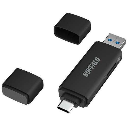 Ｔｙｐｅ－Ｃ／Ｔｙｐｅ－Ａ接続　ＵＳＢ３．２　Ｔｙｐｅ－Ｃカードリーダー　ＢＳＣＲ１３０Ｕ３ＣＢＫ　■お取り寄せ品