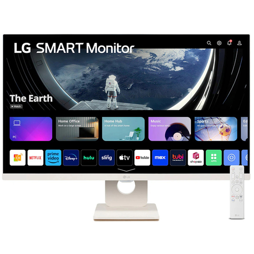 スマートモニター　２７型／ホワイト／ＷｅｂＯＳ２３／スタンド型　２７ＳＲ５０Ｆ－Ｗ　■お取り寄せ品