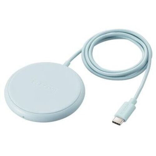 Ｑｉ規格対応ワイヤレス充電器／５Ｗ／卓上／ケーブル一体／１ｍ／ブルー　Ｗ－ＱＡ２５ＢＵ　■お取り寄せ品