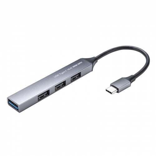 ＵＳＢ　Ｔｙｐｅ－Ｃ　４ポート　コンボ　超スリムハブ　ＵＳＢ－５ＴＣ２６ＧＭ　■お取り寄せ品