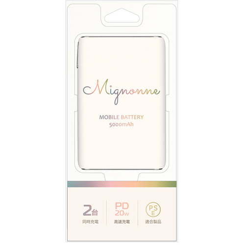 モバイルバッテリー／５０００ｍＡｈ／ＰＤ２０Ｗ／バニラベージュ　ＥＴ－Ｏ２５Ｌ０１ＭＩＮ－ＢＥ　■お取り寄せ品