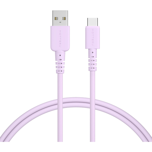 ＭＯＴＴＥＲＵ　ＵＳＢ　Ｔｙｐｅ－Ａ　ｔｏ　Ｔｙｐｅ－Ｃシリコンケーブル　１ｍ　ペールアイリス　２年保証　■お取り寄せ品