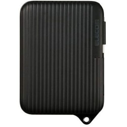モバイルバッテリー／巻取り式ＵＳＢ－Ｃケーブル一体／ブラック　ＤＥ－Ｃ７９－１００００ＢＫ　■お取り寄せ品