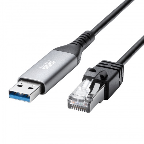 ＵＳＢ　Ａ　ＬＡＮ変換ケーブル（Ｇｉｇａｂｉｔ対応・３ｍ）　ＫＢ－ＳＬ６ＡＬＡＮ０３ＢＫ　■お取り寄せ品