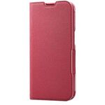 ｉＰｈｏｎｅ１５／レザーケース／手帳型／薄型／ディープピンク　ＰＭ－Ａ２３ＡＰＬＦＵＪＰＮＤ　■お取り寄せ品