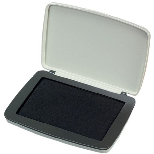 スタンプ台　顔料タイプ　中形　盤面９０&times;５５ｍｍ黒
