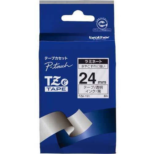 ピータッチ　ラミネート透明テープ２４ｍｍ　黒文字