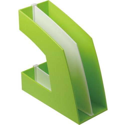 ファイルボックス（仕切板付）Ａ４縦　グリーン　５個