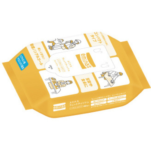 ｅｍｉｎａｓ　ノンアルコールウェットティッシュ　コンパクト　４０枚入×８