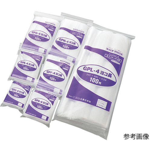 ユニパックＧＰ　ヨコ長タイプ　（幅１００&times;チャック下７０ｍｍ）　１袋（１００枚入）　ＧＰ　Ｃ－４　●ご注文は数量９から