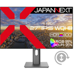 液晶ディスプレイ　２７型／２５６０×１４４０／ブラック　ＪＮ－ＩＰＳ２７ＷＱＨＤ－Ｃ６５Ｗ－ＨＳＰ　■２営業日内届