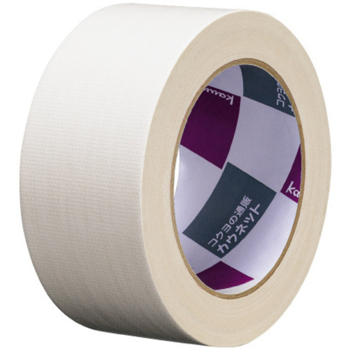 手が痛くなりにくいカドなしカラー布テープ　白　１０