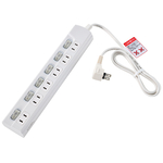 ＬＥＤ個別スイッチ付電源タップ　６個口　１ｍ　ホワイト　ＷＬＫ－６１（Ｗ）　■お取り寄せ品