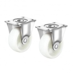 汎用キャスター　７５ｍｍ径　２個セット（固定）ナイロン製　ＣＳＴ－７５Ｎ－ＦＩＸ２　■お取り寄せ品
