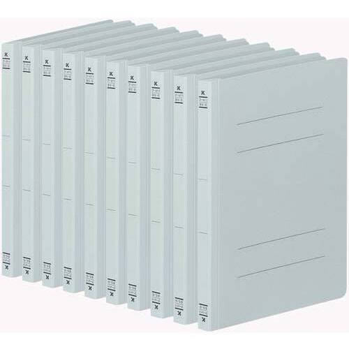 フラットファイルＶ樹脂とじ具　Ｂ５縦　灰　１０冊