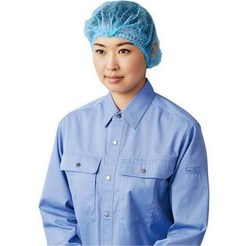 不織布使い捨てヘアキャップ　ブルー　１００枚×２０