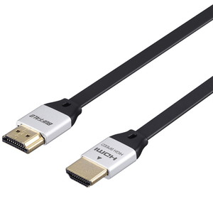 イーサネット対応　ＨＩＧＨ　ＳＰＥＥＤ　ＨＤＭＩケーブル　フラットタイプ　１．５ｍ　ブラック　■お取り寄せ品
