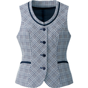 ベスト　チェック／ネイビー　１１号　ＡＲ２６９０－１