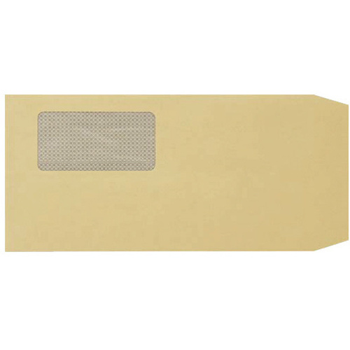 【超ＳＡＬＥ対象品】透けない窓付き封筒　クラフト　長３　テープ付　３０００枚