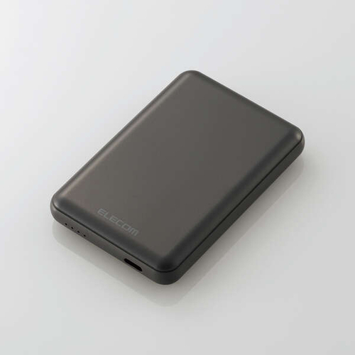モバイルバッテリー／１５Ｗ／５０００ｍＡｈ／ダークグレー　ＤＥ－Ｃ４８－５０００ＤＧＹ　■２営業日内届