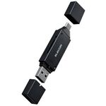 メモリカードリーダー／ＵＳＢ－Ｃ＆Ａ／直挿し／ＳＤ＋ｍｉｃｒｏＳＤ　ＭＲ３Ｃ－Ｄ２０７ＢＫ　■お取り寄せ品