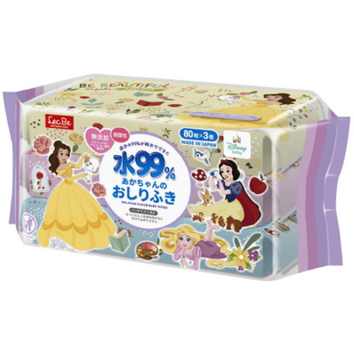 おしりふき　８０枚&times;３個　ディズニープリンセス