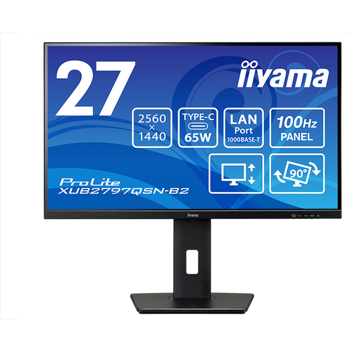 液晶ディスプレイ　２７型／２５６０×１４４０／ブラック　ＸＵＢ２７９７ＱＳＮ－Ｂ２　■２営業日内届