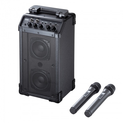 ワイヤレスマイク付き拡声器スピーカー（最大４０Ｗ）　ＭＭ－ＳＰＡＭＰ２１　■お取り寄せ品