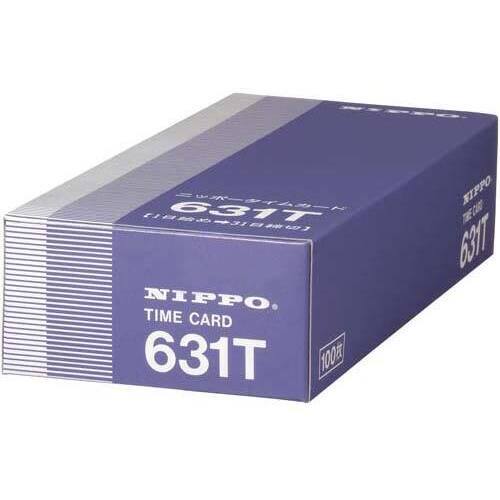 ニッポー タイムカード 月末締め用 100枚入×3箱 631T×3