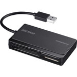 ＵＳＢ２．０　マルチカードリーダー　ＵＨＳ－Ｉ対応　ケーブル収納モデル　ブラック　ＢＳＣＲ５００Ｕ２ＢＫ　■２営業日内届