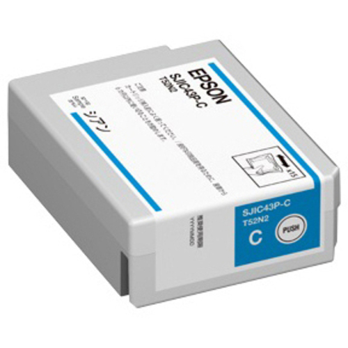 エプソン ラベルプリンター用 インクカートリッジ（シアン） SJIC43P－C